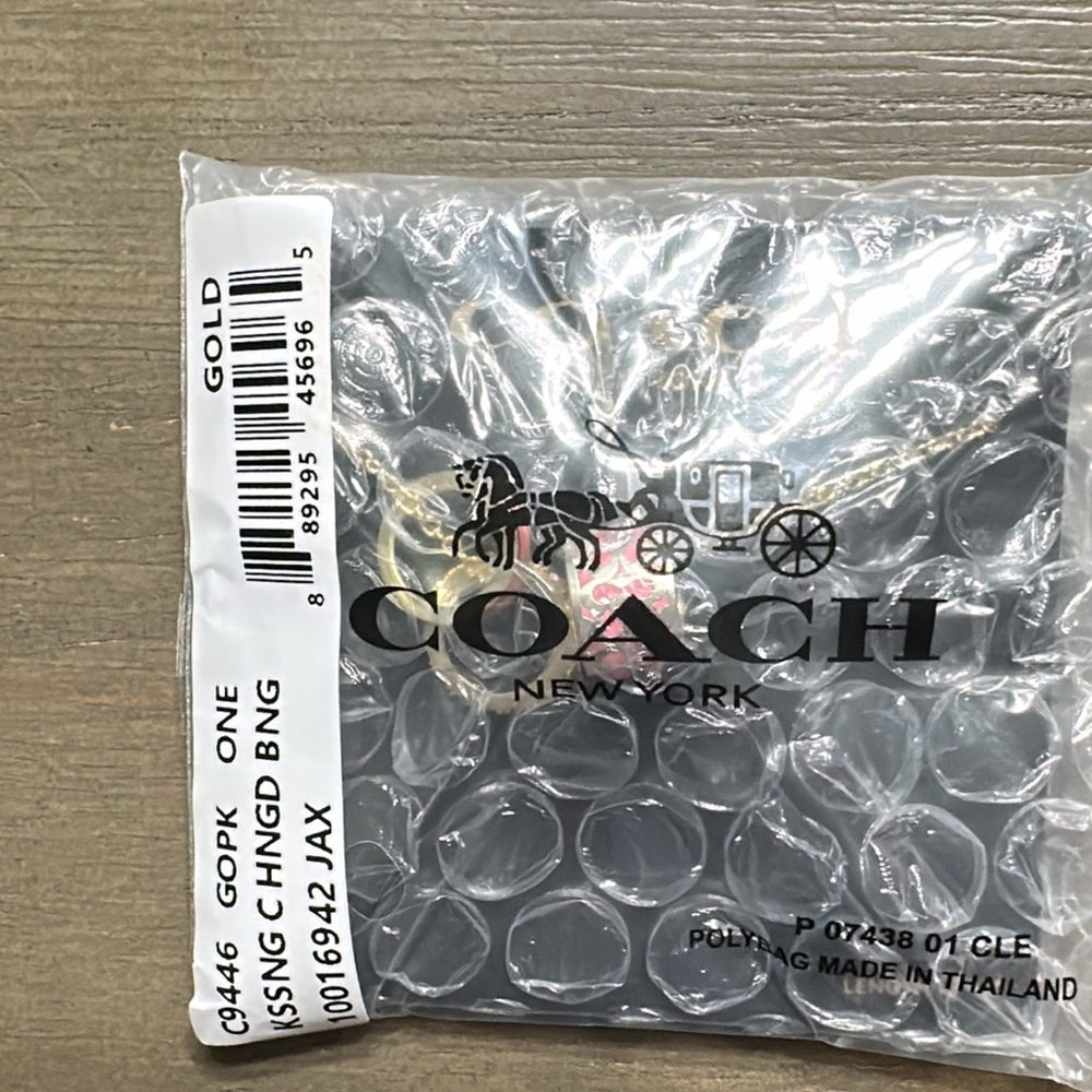 Coach Gold Necklace with Pink Accents - Picture 2 of 2